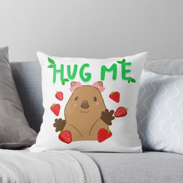 Item preview, Hug Me Strawberry Quokka | Cute Animal Art designed and sold by PawfectlyBless.