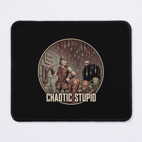 Item preview, Chaotic Stupid Don't Push Lever Trap Funny RPG designed and sold by Fenay Designs.