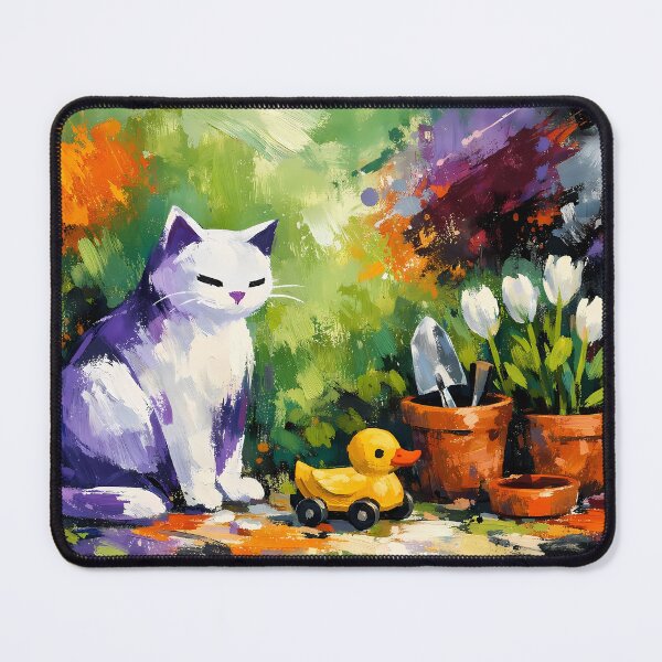 Item preview, Playful Cat Among Garden Accents designed and sold by cuprum.