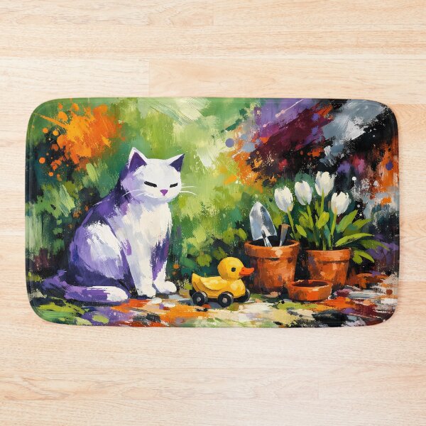 Item preview, Playful Cat Among Garden Accents designed and sold by cuprum.