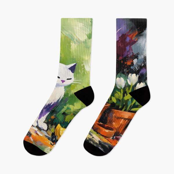 Item preview, Playful Cat Among Garden Accents designed and sold by cuprum.