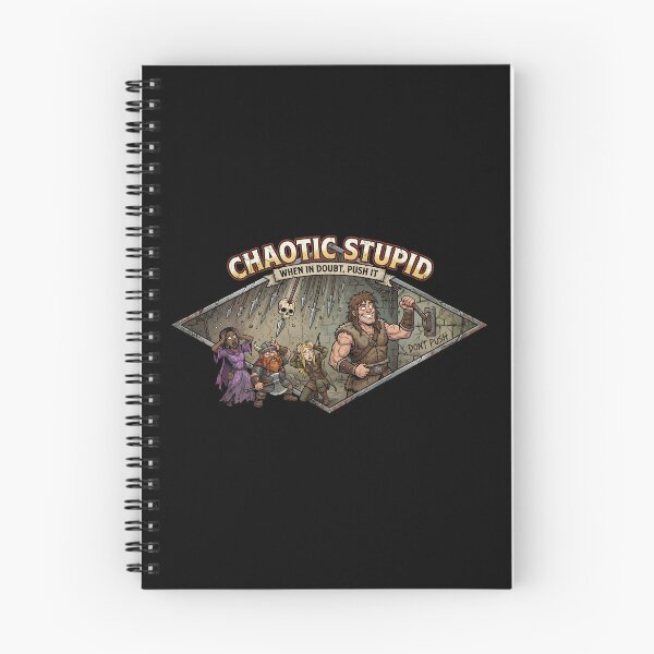 Item preview, Chaotic Stupid When In Doubt Push It Funny RPG Gamer designed and sold by Fenay Designs.