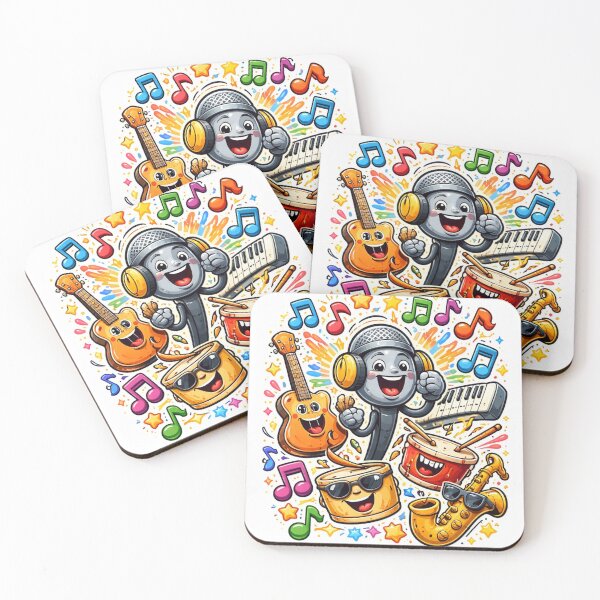 Item preview, Happy Music Cartoon Band designed and sold by ArtDecorPixell.