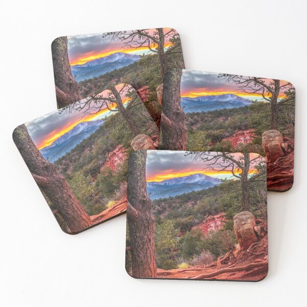 Item preview, Sunset Over Pikes Peak - Garden of the Gods Park Hiking Trail - Colorado Springs Landscape designed and sold by Daniel Forster Photography.