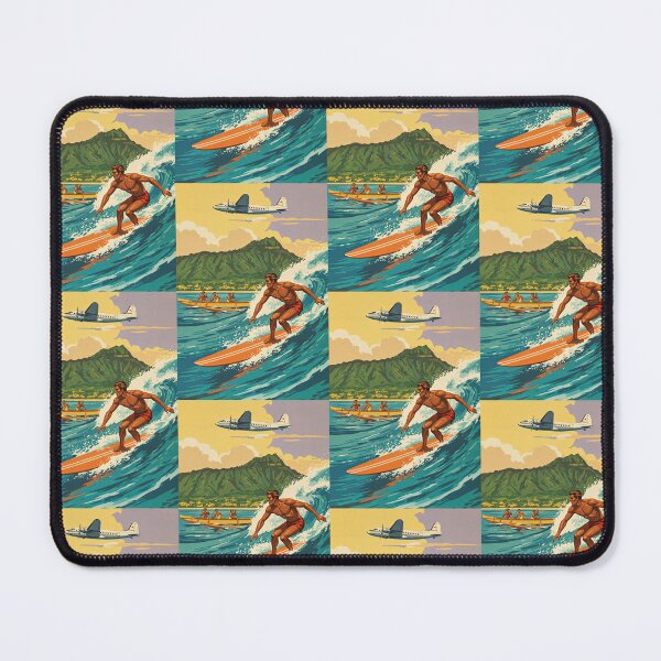 Item preview, Vintage Hawaii Tropical Surfing and Ocean Seaplane Scene designed and sold by TeeARTHY.