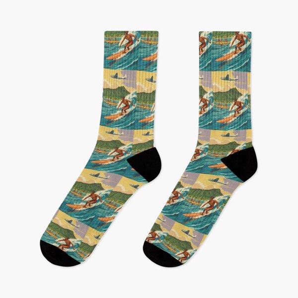 Item preview, Vintage Hawaii Tropical Surfing and Ocean Seaplane Scene designed and sold by TeeARTHY.
