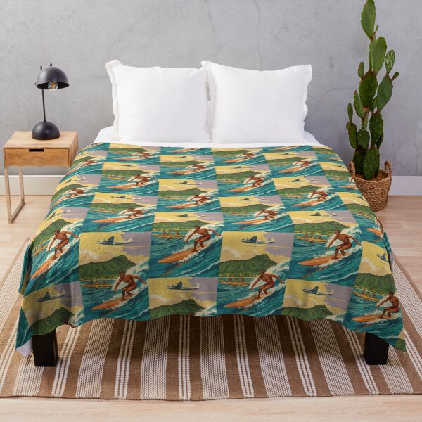 Item preview, Vintage Hawaii Tropical Surfing and Ocean Seaplane Scene designed and sold by TeeARTHY.