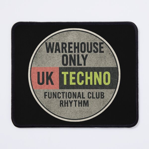 Item preview, Warehouse Only UK Techno – Underground Club Rhythm Typography designed and sold by |TRSSHOP|.