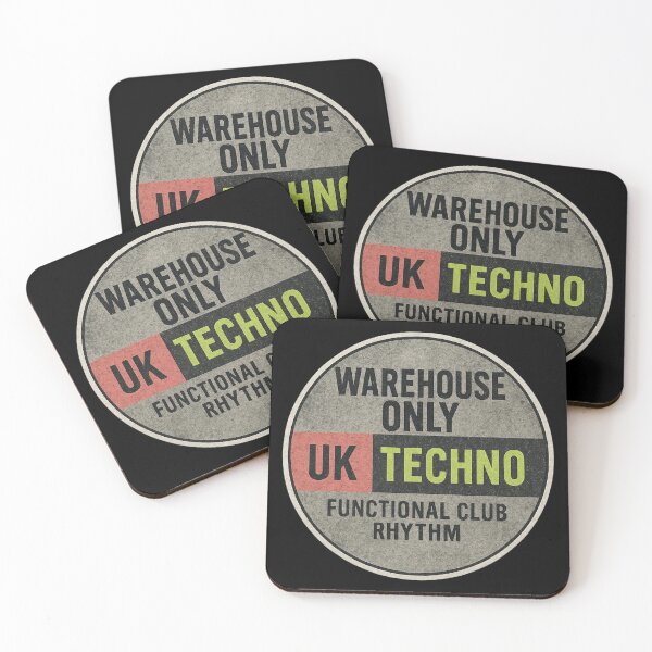 Item preview, Warehouse Only UK Techno – Underground Club Rhythm Typography designed and sold by |TRSSHOP|.