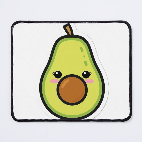 Item preview, Cute Avocado Smiling Sticker Kawaii Healthy Food designed and sold by ICONWALA.