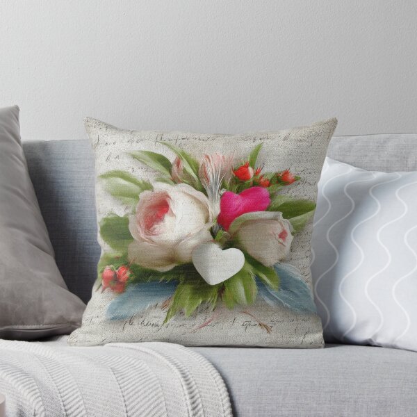 Item preview, Romantic vintage style bouquet with roses and spring flowers, soft shabby chic aesthetic. designed and sold by olenapetol.