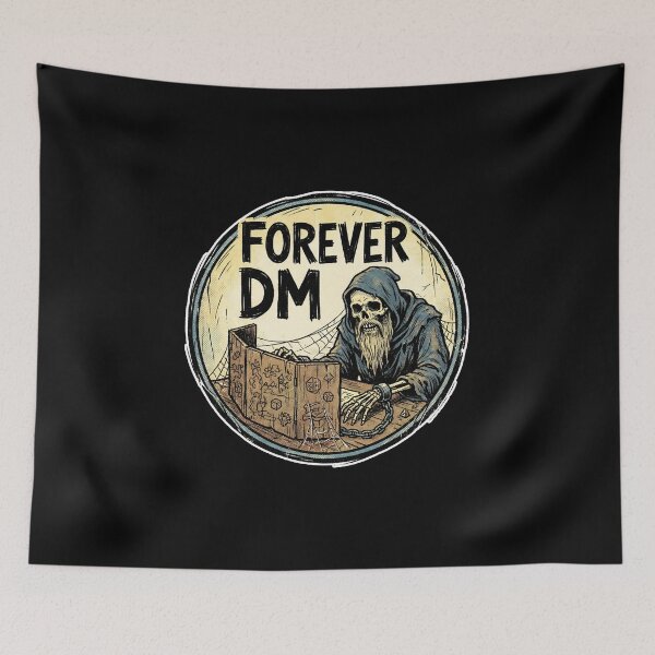 Item preview, Forever DM Bearded Skeleton Game Master Retro RPG Design designed and sold by Fenay Designs.