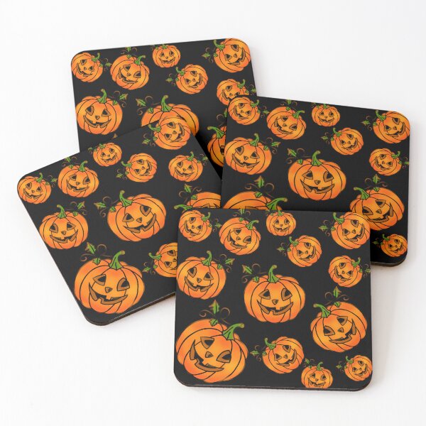 Item preview, Fun Halloween pumpkins jack-o-lantern pattern designed and sold by hollycooper.