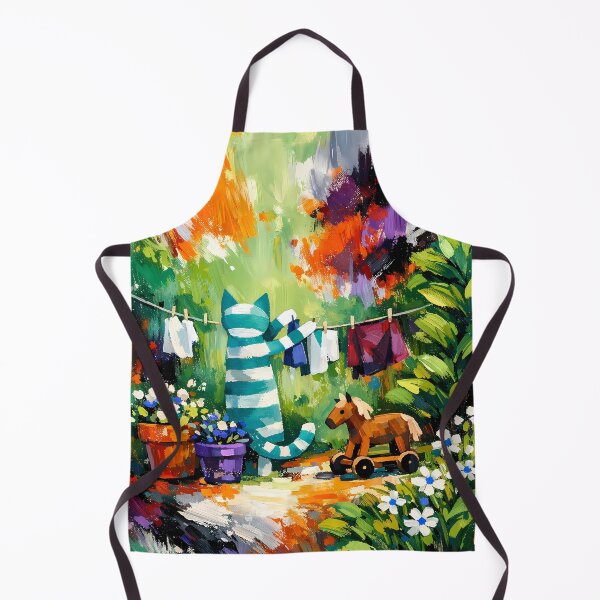 Item preview, Whimsical Garden with Cat and Toy designed and sold by cuprum.