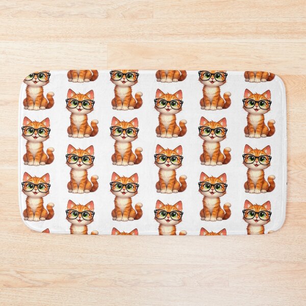 Item preview, Cute Tabby Cat With Glasses Art designed and sold by PriyankaSonara.