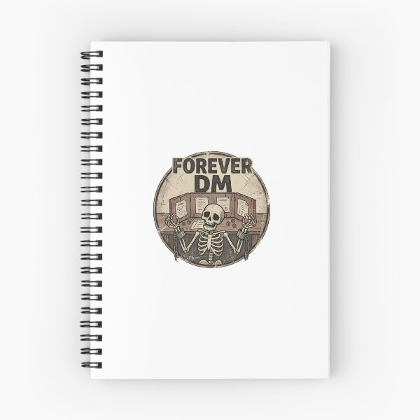 Item preview, Forever DM Skeleton Chained To Screen Funny RPG Game Master designed and sold by Fenay Designs.
