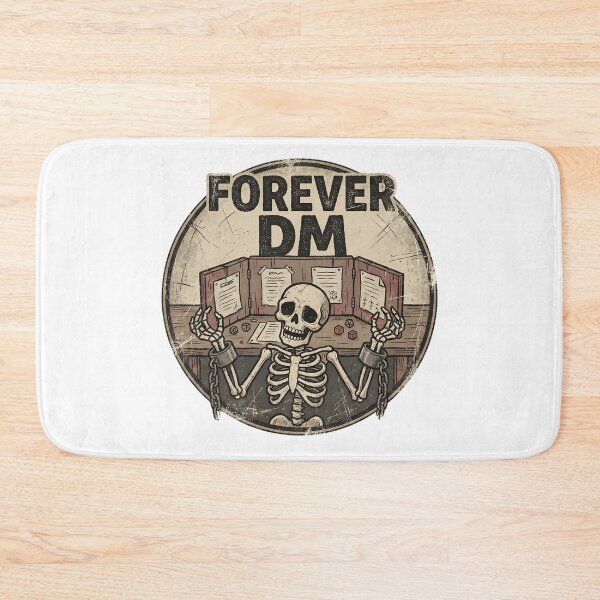 Item preview, Forever DM Skeleton Chained To Screen Funny RPG Game Master designed and sold by Fenay Designs.