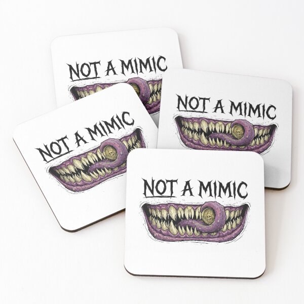 Item preview, Not A Mimic Funny Monster Mouth Gold Coin Tabletop RPG designed and sold by Fenay Designs.