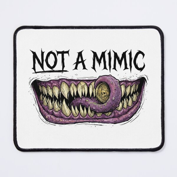 Item preview, Not A Mimic Funny Monster Mouth Gold Coin Tabletop RPG designed and sold by Fenay Designs.
