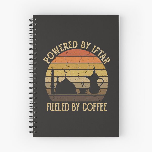 Item preview, Powered By Iftar Fueled By Coffee - Retro Sunset Ramadan Design designed and sold by chihab21.