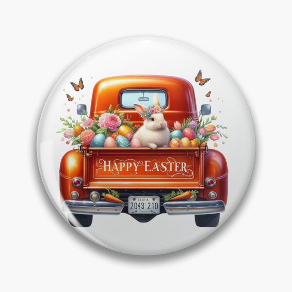 Item preview, Easter Spring Truck Design, Easter Cute Bunny, Floral Truck Art, Vintage Spring Paster Truck designed and sold by gabrielakrall.