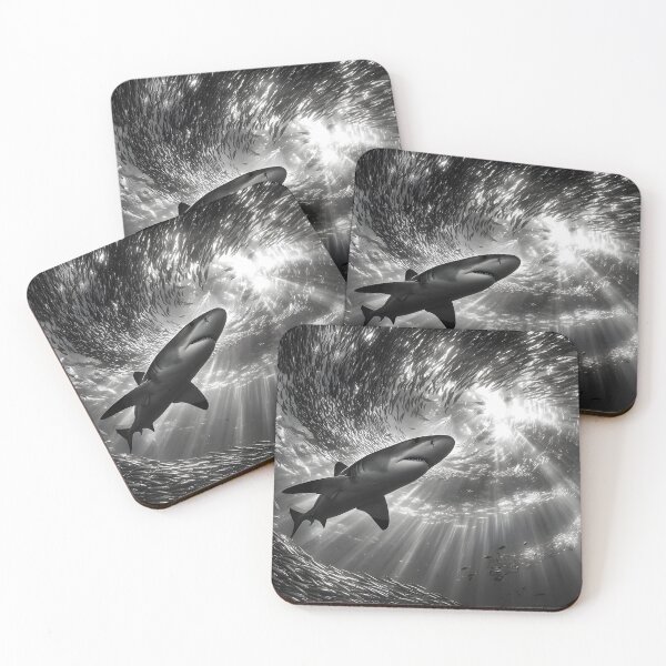 Item preview, Majestic Shark Surrounded by a School of Fish designed and sold by Artessie.