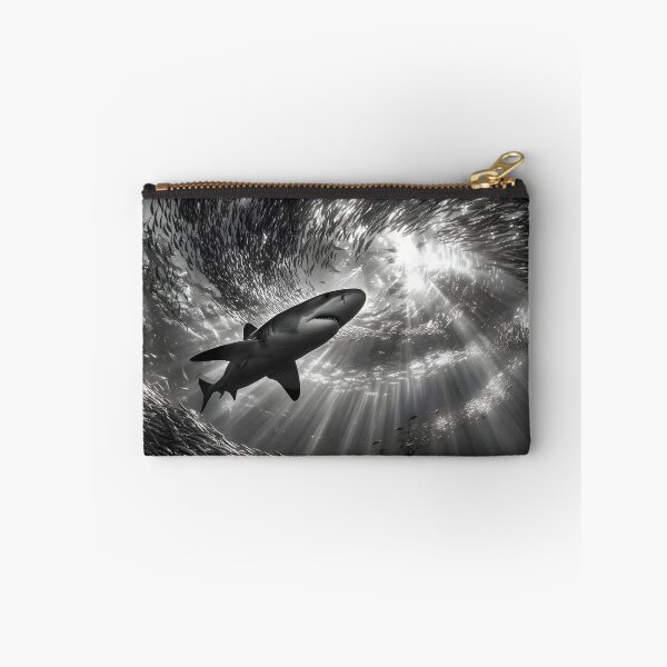 Item preview, Majestic Shark Surrounded by a School of Fish designed and sold by Artessie.
