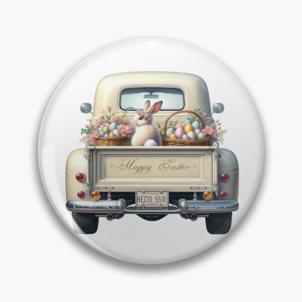 Item preview, Easter Spring Truck Design, Easter Cute Bunny, Floral Truck Art, Vintage Spring Paster Truck designed and sold by gabrielakrall.