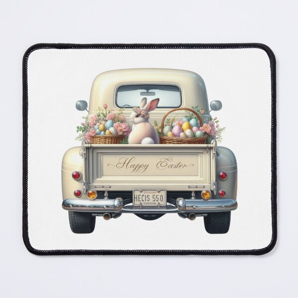 Item preview, Easter Spring Truck Design, Easter Cute Bunny, Floral Truck Art, Vintage Spring Paster Truck designed and sold by gabrielakrall.
