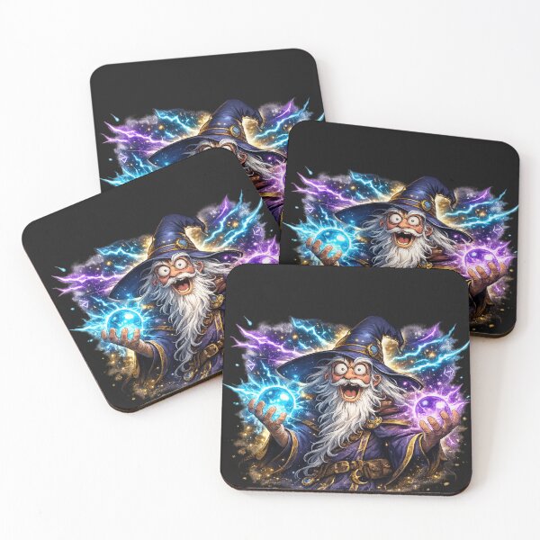 Item preview, Funny Powerful Wizard With Magic Orbs designed and sold by madebysiwa.