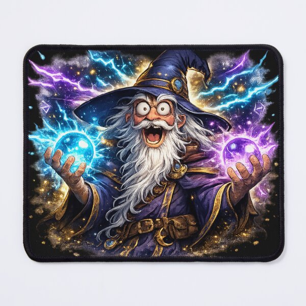Item preview, Funny Powerful Wizard With Magic Orbs designed and sold by madebysiwa.