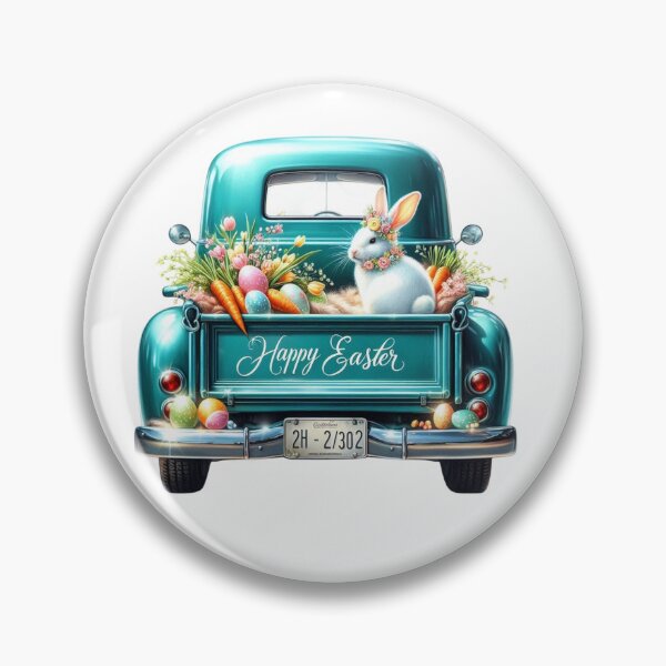 Item preview, Happy Easter Spring Truck Design, Easter Cute Bunny, Floral Truck Art, Vintage Spring Paster Truck designed and sold by gabrielakrall.