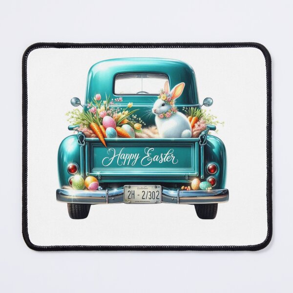Item preview, Happy Easter Spring Truck Design, Easter Cute Bunny, Floral Truck Art, Vintage Spring Paster Truck designed and sold by gabrielakrall.