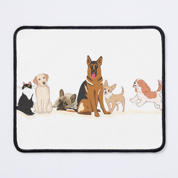 Item preview, Grupo de Cachorrinhos Amigos e Gato Preto designed and sold by Dhiessi.