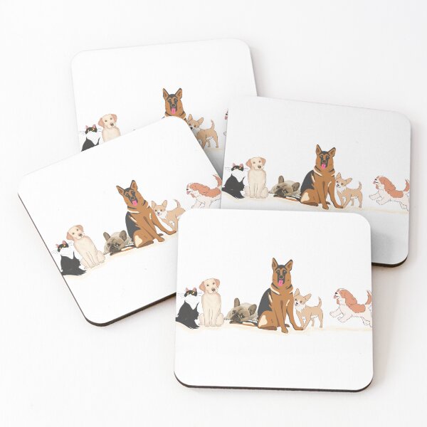 Item preview, Grupo de Cachorrinhos Amigos e Gato Preto designed and sold by Dhiessi.