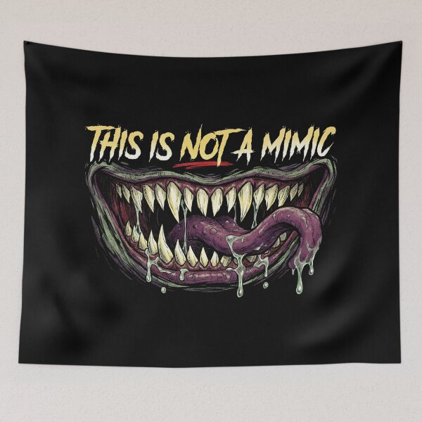 Item preview, This Is Not A Mimic Scary Monster Mouth Fantasy RPG designed and sold by Fenay Designs.