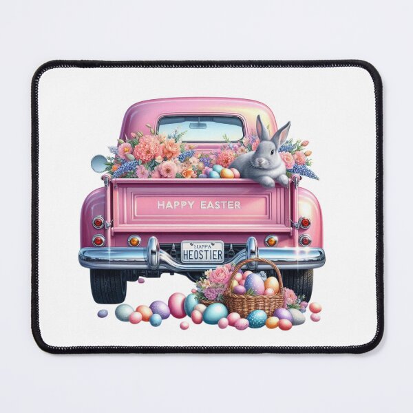 Item preview, Happy Easter Spring Truck Design, Easter Cute Bunny, Floral Truck Art, Vintage Spring Paster Truck designed and sold by gabrielakrall.