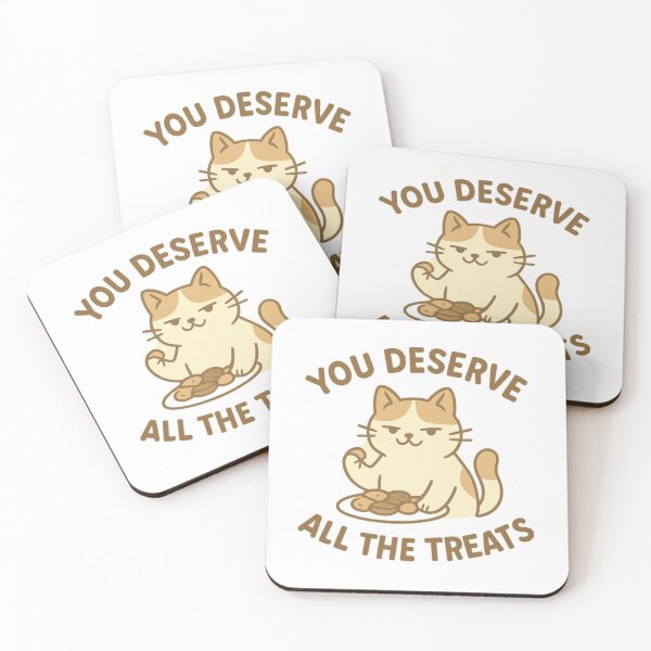 Item preview, You Deserve All the Treats – Cute Cat Design designed and sold by OwnYourMood.