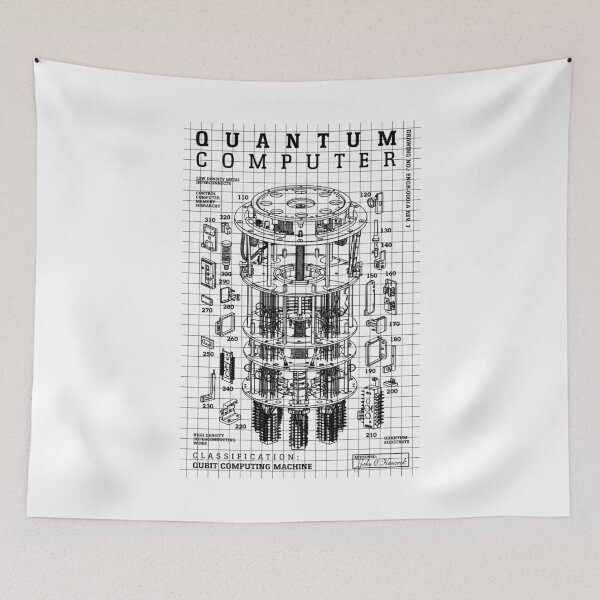 Item preview, Quantum Computer Diagram Qubit Computing Physics Science Lab designed and sold by GrandeDuc.