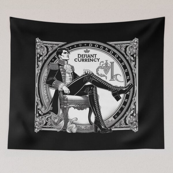 Item preview, Gay Leather Pride Protest Defiant Currency Black & White Tom of Finland Tribute Gay Pride Graphic Design designed and sold by ItsAKinkThing.