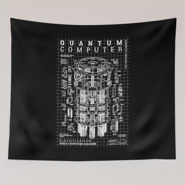 Item preview, Quantum Computer Diagram Qubit Computing Physics Science Lab designed and sold by GrandeDuc.