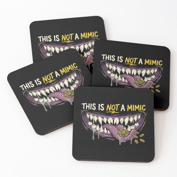 Item preview, This Is Not A Mimic Funny Monster Mouth Gold Coins designed and sold by Fenay Designs.