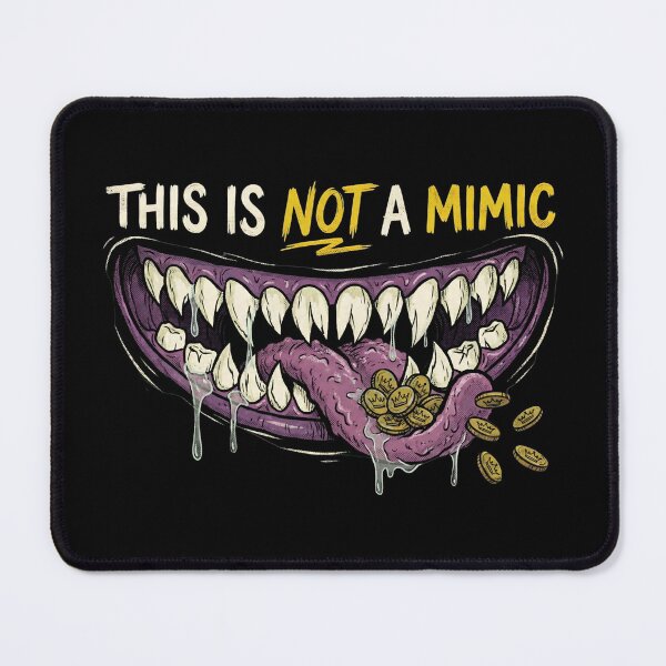 Item preview, This Is Not A Mimic Funny Monster Mouth Gold Coins designed and sold by Fenay Designs.