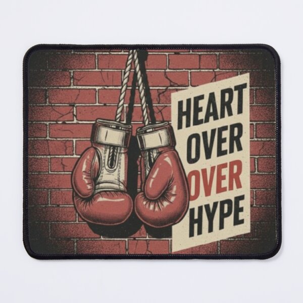 Item preview, HERAT "OVER" HYPE– Vintage Boxing Gloves Gym Training Design designed and sold by BuiltByDiscipline.