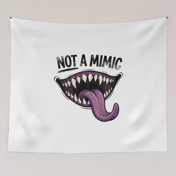 Item preview, Not A Mimic Funny Purple Monster Mouth Tabletop Gaming designed and sold by Fenay Designs.