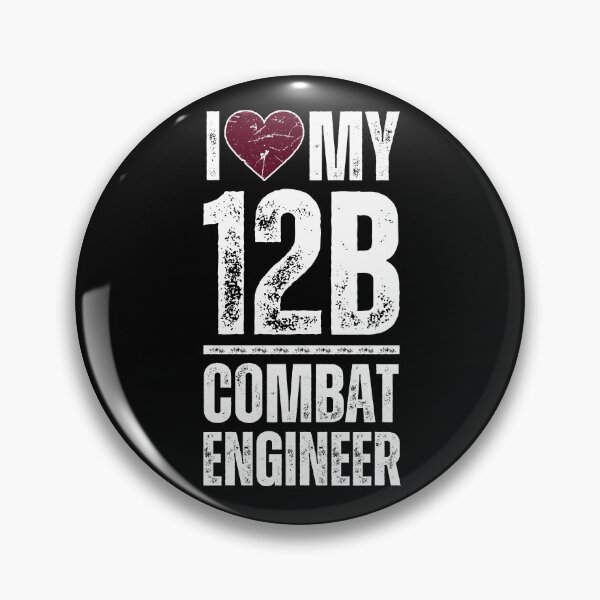 Item preview, I Love My 12B Combat Engineer – Proud Army MOS Support Design for Military Families & Soldiers Red Heart Destressed White Font designed and sold by GFamilyC.