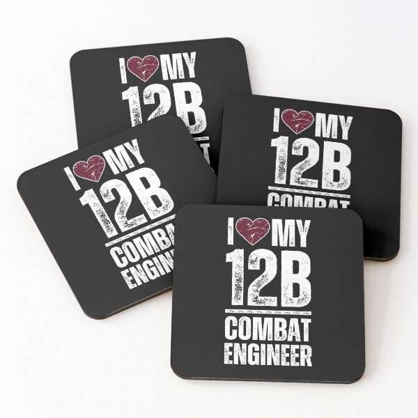 Item preview, I Love My 12B Combat Engineer – Proud Army MOS Support Design for Military Families & Soldiers Red Heart Destressed White Font designed and sold by GFamilyC.