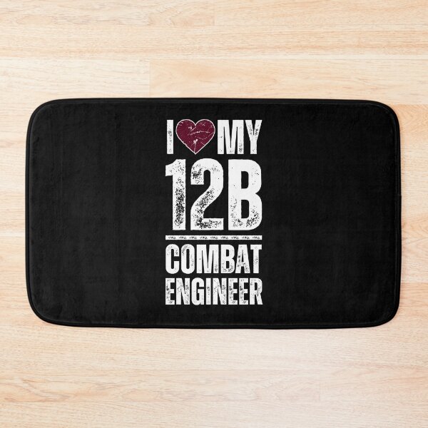 Item preview, I Love My 12B Combat Engineer – Proud Army MOS Support Design for Military Families & Soldiers Red Heart Destressed White Font designed and sold by GFamilyC.