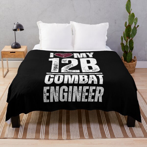 Item preview, I Love My 12B Combat Engineer – Proud Army MOS Support Design for Military Families & Soldiers Red Heart Destressed White Font designed and sold by GFamilyC.