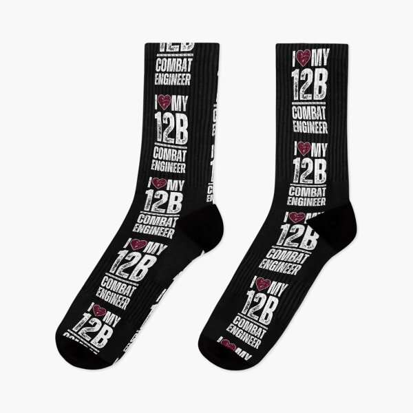 Item preview, I Love My 12B Combat Engineer – Proud Army MOS Support Design for Military Families & Soldiers Red Heart Destressed White Font designed and sold by GFamilyC.